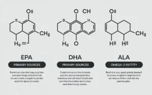 EPA, DHA, and ALA omega-3 fatty acids